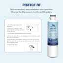 MARRIOTTO MIWF6200 Water Filter Replacement for Midea MIWF6200, MRS26D5AST, MRS26D7AST, MRQ22D7AST, MF-2008-R2, NS-WF26SS0-1, Zline MIWFT2100, RFM-W-36, WF200, SJWF200, SJG2254FS, NSF42, (2 Pack)