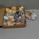 Patelai 48 Pcs Mini Puppy Dog Bulk Adopt a Puppy Party Favors Assorted Soft Small Dog with Birthday Hats Kraft Paper Boxes for Animal Theme Birthday Party Gift Decor