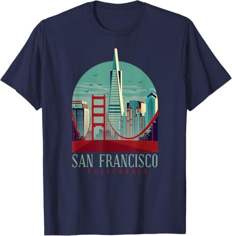 San Francisco California Golden Gate Bridge Souvenir T-Shirt, Large
