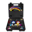 BACOENG AC Manifold Gauge Set for R134A R410A R22, HVAC Gauges with Hoses, 4 Way AutomotiveAir Conditioner Refrigerant Recharge Kit