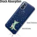 Unov Case for Moto g Play 2023/g Power 2022/g Pure 2021, Crystal Clear with [Anti-Slip Embossed Pattern], Shockproof Slim Protective [Anti-Yellowing TPU] Back Cover, Rainbow Dinosaur