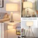 White Drum Lamp Shade 16" Top x 16" Bottom x 10" High, Large Linen Lampshades for Table Lamps & Floor Lamps, Cylindrical Lamp Shade Replacement with 3 Adapter Rings, Easy to Assemble