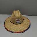 FOCO Men's NCAA College Team Logo Floral Lifeguard Beach Straw Sun Hat