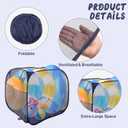 2 PCS Pool Storage Bins, 100 Gallon, Sturdy Nylon Mesh Pool Basket Organizer with Side Pocket- Quick Drying Pool Storage, Large Swim Accessories Holder for Float, Beach Balls,Towel