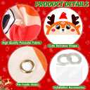 Christmas Reindeer Door Banner Decoration Xmas Door Cover Front Door Porch Banner Arch Red Reindeer Birthday Banner Wall Decor for Indoor Outdoor Yard Garage Photo Booth Prop Door Archway Decor