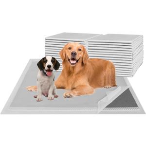 Activated Carbon Puppy Pads 30"x26" (40-Count), Charcoal Dog Pads Extra Large, Disposable XL Dog Pee Pads for Potty Training, Leak-Proof Pet Pads for Whelping Puppies, Kittens, Rabbits