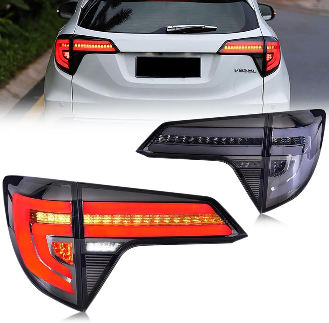 Sequential LED Tail Light Assembly for Honda HRV 2015-2020, with Start-up Animation