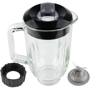 Replacement Parts 5-Cup Glass Jar with Base Collar Ring and Blade,Compatible with BLACK&DECKER 10-Speed Blender BL2010BP/BL2020