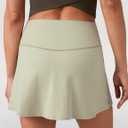 Colorfulkoala Dreamlux Skirts for Women High Rise Athletic Golf Tennis Skorts Built-in Shorts with Pockets (Beige, XXL)