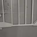 Fairy Baby 36" Tall Narrow Baby Gate 22.8"-25.5" Wide for Doorways & Stairs | Small Pet Gate for Walk Thru, Pressure Mounted Dog Gate for Small Opening, Auto Close No Drill Metal Safety Child Gate, White