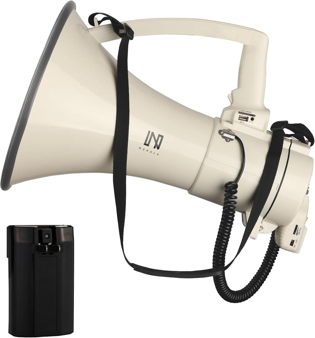 75w Rechargeable Megaphone Bullhorn Loud Speaker
Siren and Recording, BT/AUX/USB input