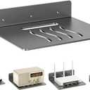 Farcary Universal Wall Mount Shelf for WiFi Router, Projector, Cable Box, No Drill Installation, Adjustable Angle