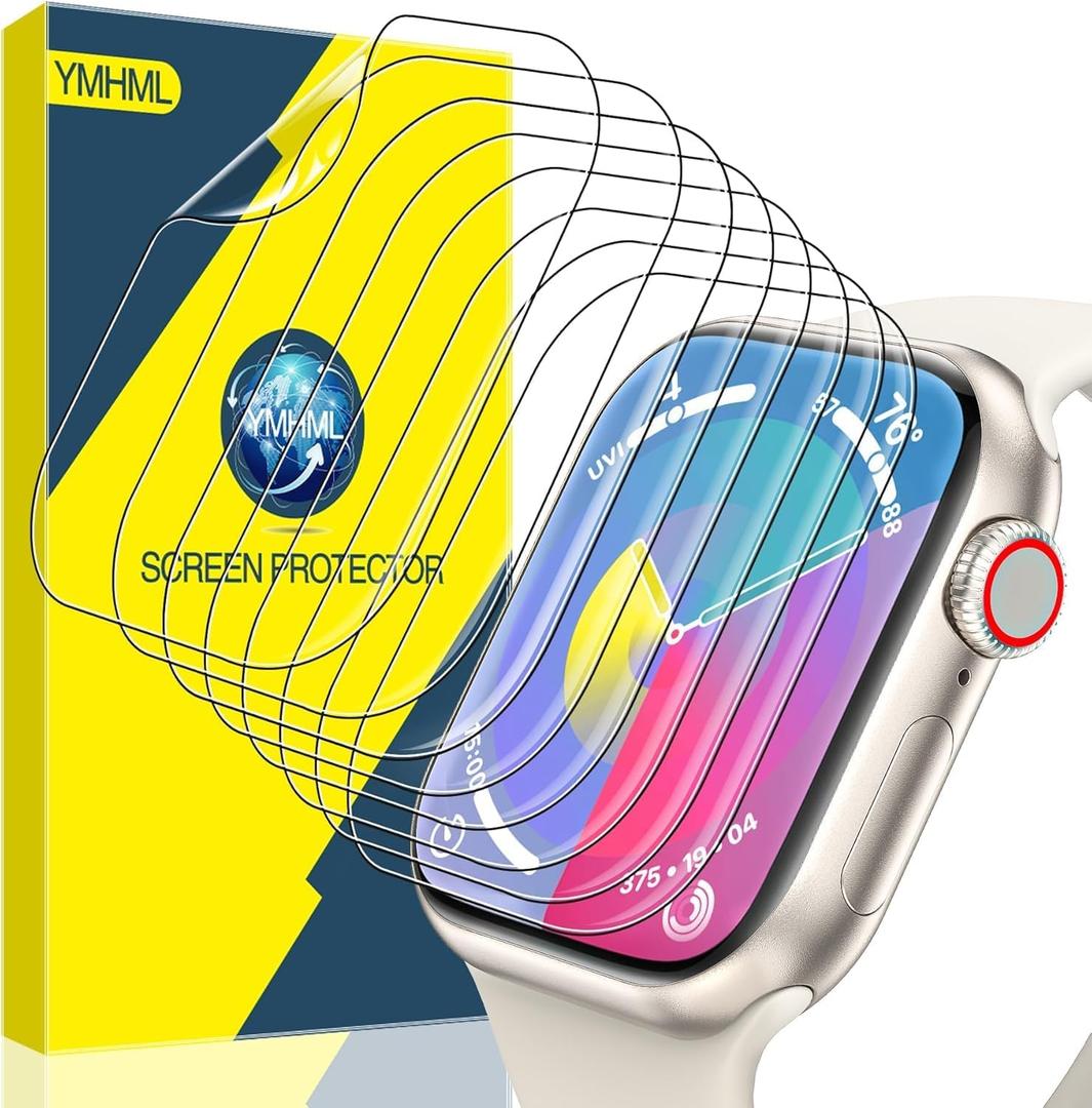 YMHML [ 8 Pack Compatible for Apple Watch Series 11 Series 10 42mm Screen Protector, [Upgrade Flexible Film] Soft HD Clear Anti-Scratch Film for iWatch Accessories (Transparent)