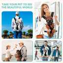Lukovee Dog Backpack Carrier, Legs Out Easy-fit Dog Front Carrier for Small Medium Dogs, Adjustable Hands Free Dog Chest Carrier for Hiking Cycling (B,Medium)
