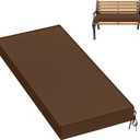 Premium Outdoor Bench Cushions for Patio Furniture 3.5inches Memory Foam Bench Cushion Waterproof Fade Resistant Porch Swing Cushions with Straps 4218 Inch Chocolate