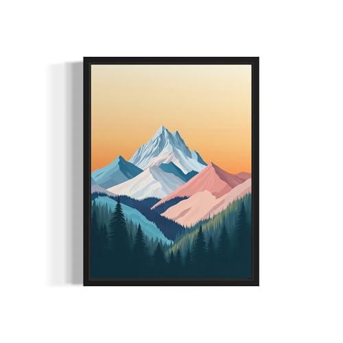 Pack of 3, Shasta Trinity Alps Wall Art Print Poster, California Boho Decor Posters Prints Scenery Landscape Home Picture Painting Artwork Gallery 4 (Shasta Trinity Alps, 8 x 10 inches, Unframed)