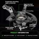 Front Steering Knuckle & Wheel Bearing Hub Assembly Compatible with Honda CR-V CRV 2007 2008 2009 2.4L, Right Passenger Side Replaces # 45255STKA00,44600SJKJ00