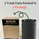 Vanpopubs 2 Pack 2.7 Gal Bathroom Trash Can with Lid, Automatic Trash Can Small Smart Garbage Can Touchless, Slim Motion Sensor Waterproof Plastic Trash Bins for Bedroom Office Kitchen Toilet Black