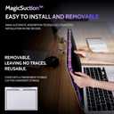 Peslv Privacy Screen for MacBook Air 13 Inch (2018-2021, M1) & MacBook Pro 13 In (2016-2022, M1, M2), MagicSuction Removable Anti Spy Black Protector, Glare Blue Light Filter for Mac Laptop Computer