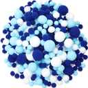 Tegeme 1200 Pcs Pom Poms Balls for Crafts Home Office Garlands Decor(Blue, Light Blue and White)