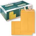 250 PCS 9x12 inches Security Catalog Envelopes Printable Self Seal Envelopes, Anti Tear brown Kraft Envelopes for Invitation Cards, Pictures, Photos, Documents