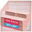 Chucks Premium Disposable Underpads 30x36 [100-Count] Ultra Absorbent Chux Incontinence Bed Pads Disposable Adult with Adhesive Tape, Pee Pads Pet Training Pads XX-Large 30x36 Bulk Pack (30" x 36")