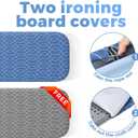 APEXCHASER Ironing Board Small with Iron Holder, Tabletop Small Iron Board with 2 Heat Resistant Ironing Covers, Portable Tabletop Ironing Board with Non-Slip Feet for Home Travel Use