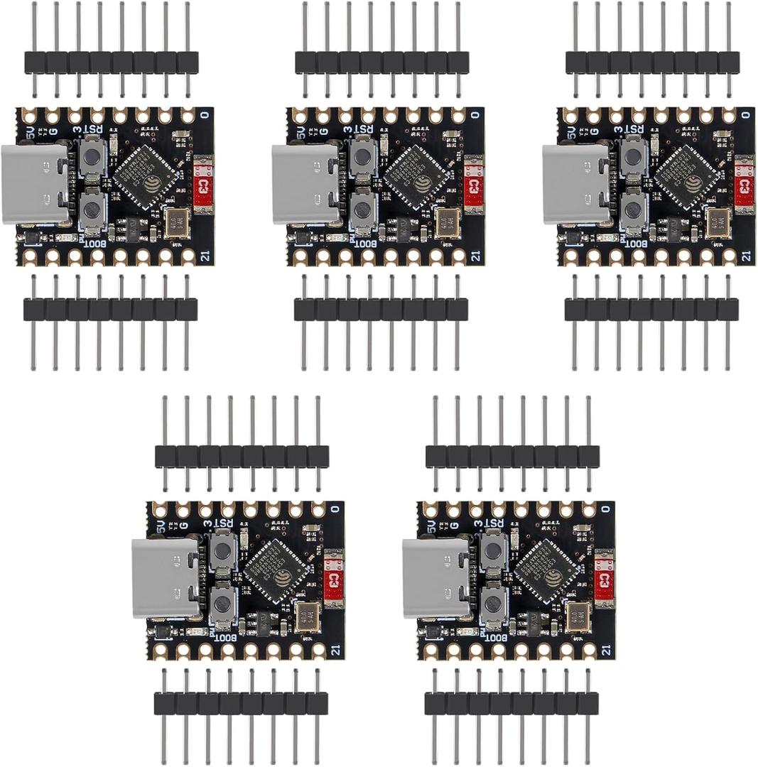 5pcs Type-C ESP32-C3 Development Board ESP32 C3 Mini WiFi Bluetooth 160MHz Running Frequency 2.4GHz Wi-Fi & Bluetooth 5.0 ESP32 C3 Super Mini for Arduino