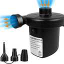 Electric Air Pump for Inflatables, Air Mattress Pump Inflator Deflator Pumps with 3 Nozzles Pool Air Pump for Float Inflatables(130W)