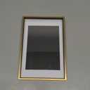 6x9 Picture Frame, Brass Aluminum Metal Photo Frames with HD Glass, Fits 5x7 with Mat or 6 x 9 without Mat, Display for Wall and Table