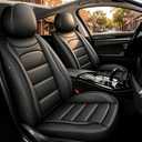 IKABEVEM Car Seat Covers Full Set Fit for Hyundai Tucson 2010-2025 2026: 5 Seat Auto Interior Accessories, Waterproof Faux Leather Vehical Car Seat Cushion Covers(Black)