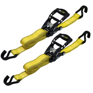 Cargoloc 84004 12' X 1-1/4" Yellow Ratchet Tie Downs 2 Count