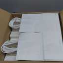 BAG BOX 100 Pack 5.9x3.1x8.25 Inch White Gift Bags with Handles,Bulk Kraft Paper Bags for Shopping, Retail, Merchandise, Wedding, Party Favors, Paper Grocery Sacks