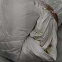 Three Geese White Goose Feather & Cotton Pillows King Size Set of 2  Soft 600 Thread Count 100% Cotton, Medium Firm,Soft Support,White Solid