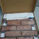Commomy 3D Faux Brick Wall Panels Peel and Stick - 10 pcs 11.8x 11.8Small Size PVC Brick Backsplash Wall Tiles Brown Brick Wallpaper for Kitchen,Bedroom,Bathroom,Living Room,Fireplace,RV
