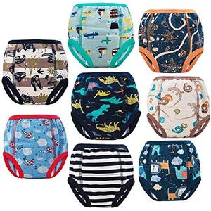 MooMoo Baby 8 Packs Potty Training Pants Cotton Absorbent Training Underwear for Toddler Boy and Girls 7T