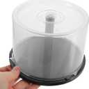 Angoily Cd Storage Bucket Set of 2 Portable Dvd Holder Organizer Clear Plastic Container for Media Protection Compact 5.47X5.47X3.14In Storage Case for Home Car (Assorted Color)