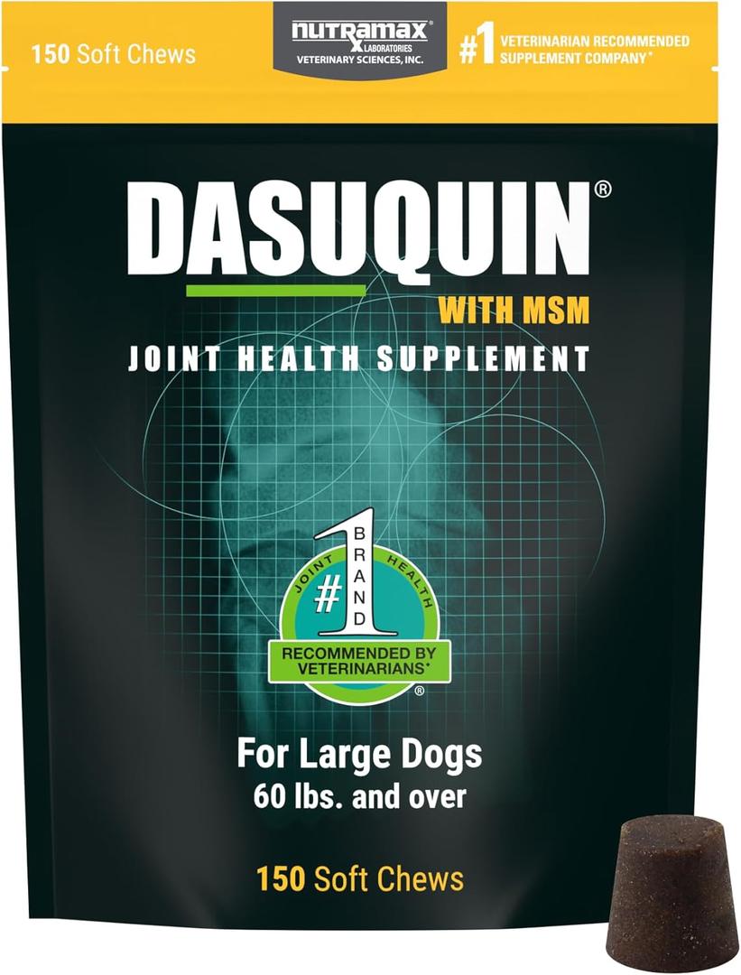 Nutramax Laboratories Dasuquin with MSM Soft Chews, Large Dog, 150 Count, Brown, 11/2026