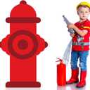 Briwooody 3ft Firetruck Birthday Party Decoration Fire Truck Themed Cardboard Cutout Standup Photo Props Party Back Drops for Birthday Baby Shower Anniversary Supplies (Fire Hydrant)