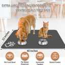 Dog Food Mat, Largest Absorbent Dog Mat for Food and Water, Non Skid Cat Bowl Mat, No Stains Quick Dry Pet Water Dispenser for Messy Drinkers (36.5"x24.5")
