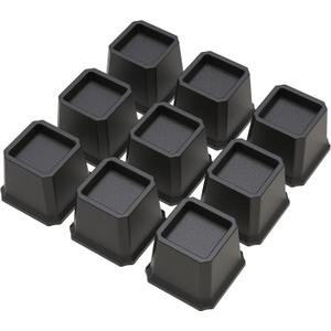 Bed Risers 3 Inch Set of 9, Heavy Duty Bed Elevators Lifts Up 3,000 lbs Furniture Riser for Sofa and Table, Black