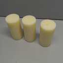 Simply Soson 3x6 inch Ivory Pillar Candles Set of 3, Rustic Texture, Unscented Ivory Candles, Dripless Candles, 3 inch Pillar Candles Ideal as Wedding, Parties, Spas, Dinner, Home Decoration, Church