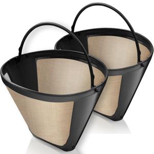 2 Reusable Cone Coffee Filter Baskets Compatible with Cuisinart Coffee Makers & Machines