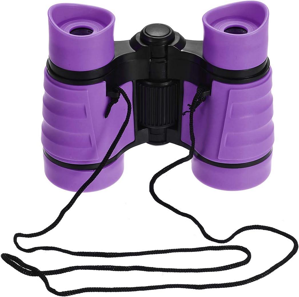 uxcell Binoculars 4X30 Compact Foldable Binoculars Shock Proof Purple with Neck Strap for Bird Watching Hiking Camping