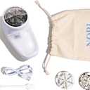 Nori Trim Fabric Shaver - Lint Remover for Clothes & Furniture Couch Pilling - Sweater Pill Remover - Clothes Shaver with 6 Precision Blades - Wireless and Rechargeable - White