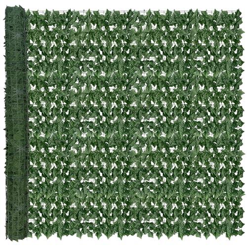 DMGarden Artificial Ivy Privacy Screen: 72x144 in,UV Protection Ivy Vine Leaves Hedge Fence Panel Backdrop for Patio, Balcony, Garden, Backyard Indoor and Outdoor Green Decor