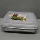 Nordic Ware Natural Aluminum Commercial Cake Pan with Lid, Rectangle Pan with Lid Silver, 9 x 13