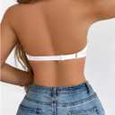 SweatyRocks Women's Strapless Bras Front Closure Padded Underwire Push Up Bra (White, L)