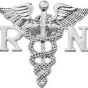 Nurse Jewelry RN Brooch Label Pin Registered Nurse Emblem Pin Medicine Caduceus Angel Nursing Gift For Doctor Nurse (RN Brooch Pin)