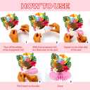 12 Pcs Luau Party Decorations Honeycomb Centerpieces, Hawaiian Party Decorations Luau Centerpieces for Tables, Hawaii Luau Table Decorations, Tropical Party Decorations Hawaiian Centerpiece